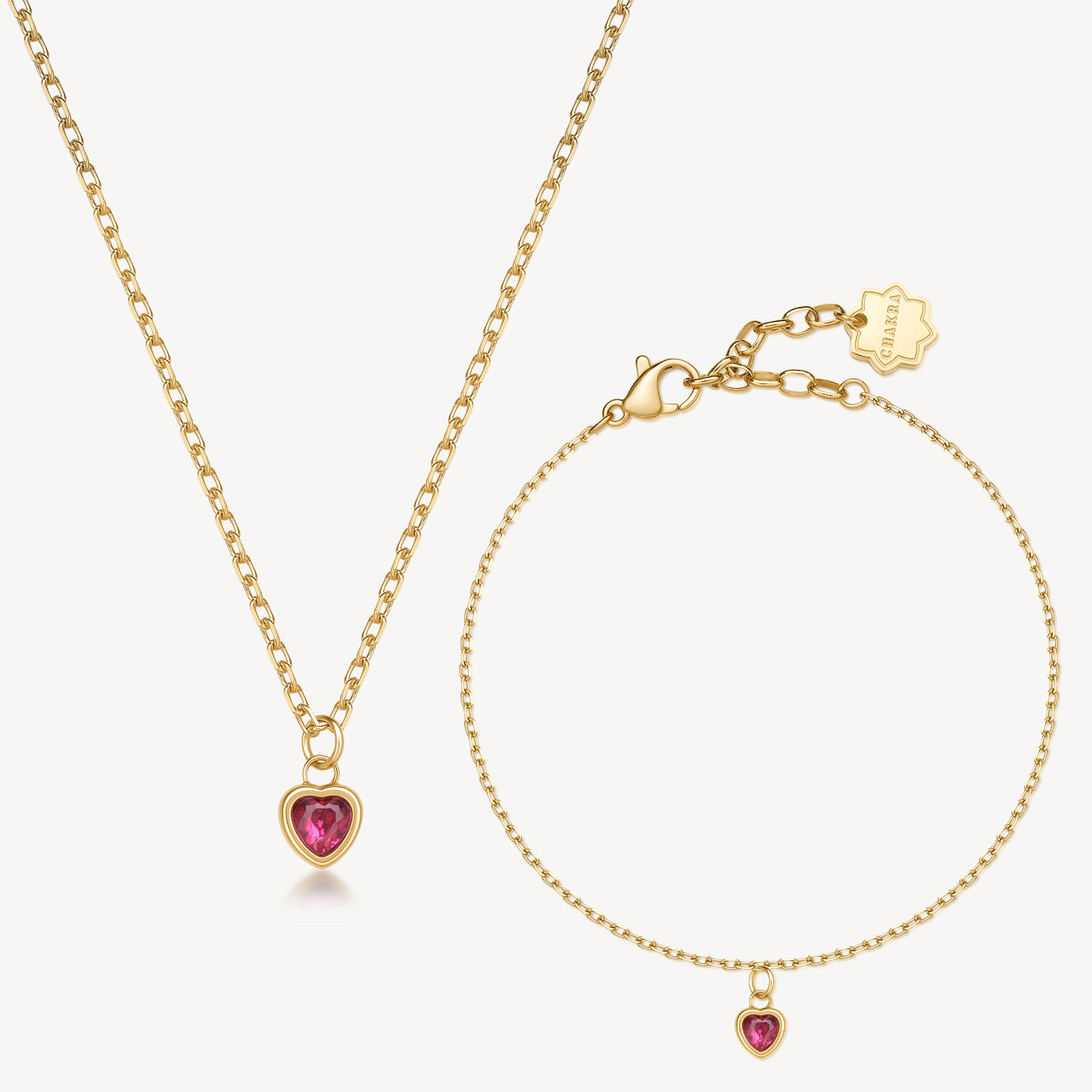 Set de collar y pulsera CHAKRA AMOR